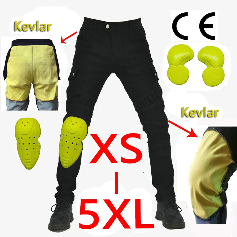 Motorcycle Pants Moto Jeans Moto Jeans Men Motocross Pants Motorcycle Riding Jeans Pants Soft And Casual Inset Gear Wear - MAGNET MARKET