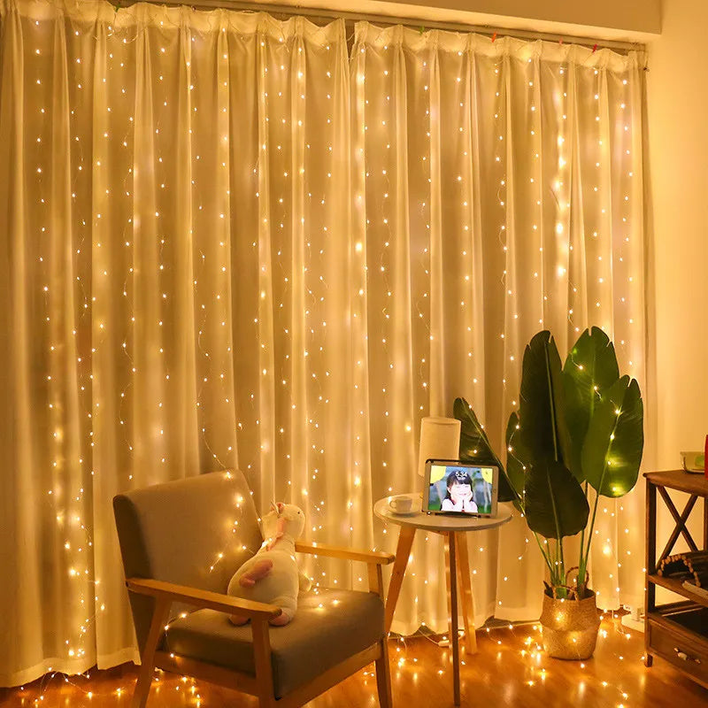 Twinkle Magic: USB-Powered Curtain Garland Fairy Lights - MAGNET MARKET