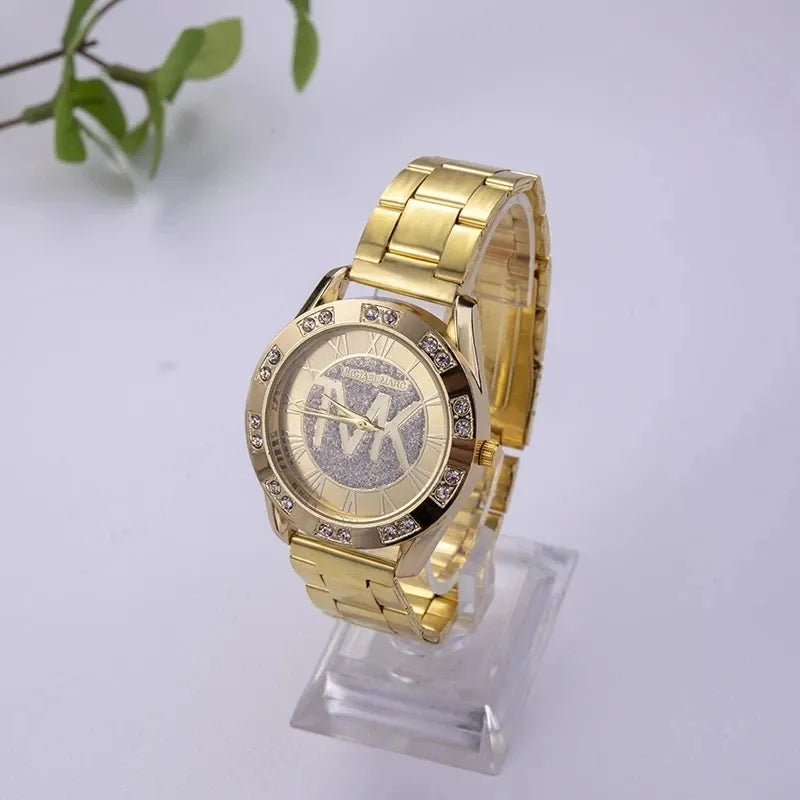 Reloj Mujer 2023 Wrist Guaranteed Women Crystal Diamond Watches Luxury Gold Watch Stainless Steel Women's Watch Clock Women