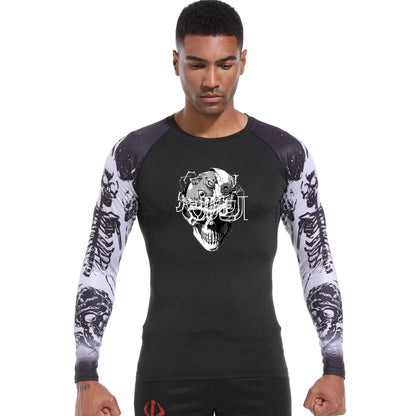 Men's Compression Tshirt Long Sleeve Anime Berserk Guts Sport Quick Dry TShirts Athletic Gym Tight Undershirts  Tops Tee Male