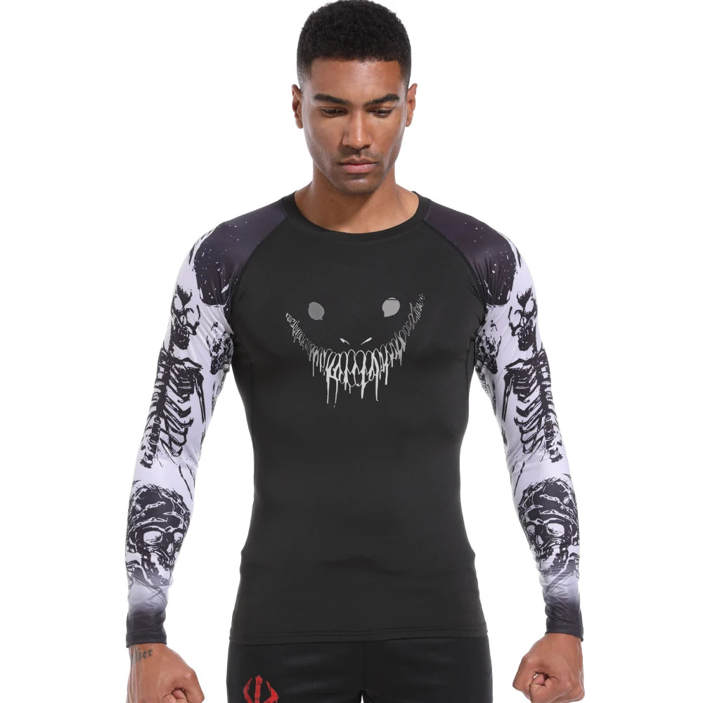 Men's Compression Tshirt Long Sleeve Anime Berserk Guts Sport Quick Dry TShirts Athletic Gym Tight Undershirts  Tops Tee Male