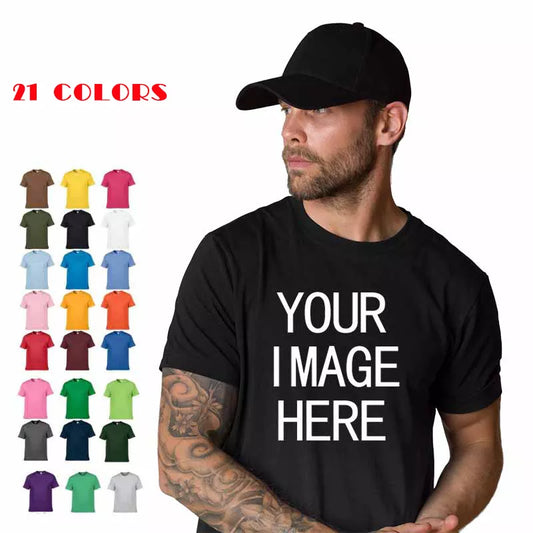 NO LOGO Price 100% Cotton Short Sleeve O-neck Men T-shirt Tops Tee Customized Print Your Own Design Brand Unisex T Shirt