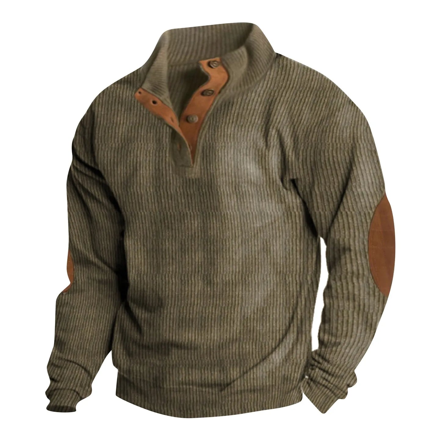 Men's Stand Collar Long-Sleeved Sweater: Fashionable and Casual Autumn Style - MAGNET MARKET