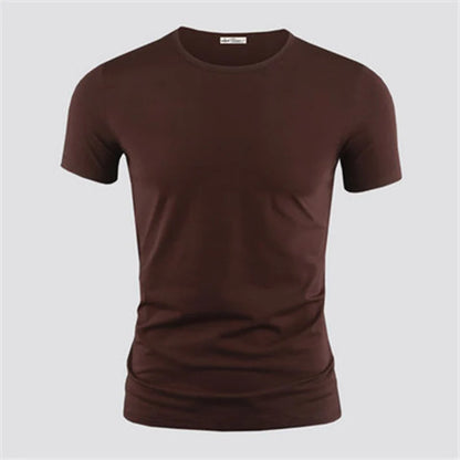 Men's T Shirt Pure Color V Collar Short Sleeved Tops Tees Men T-Shirt Black Tights Man T-Shirts Fitness For Male Clothes TDX01