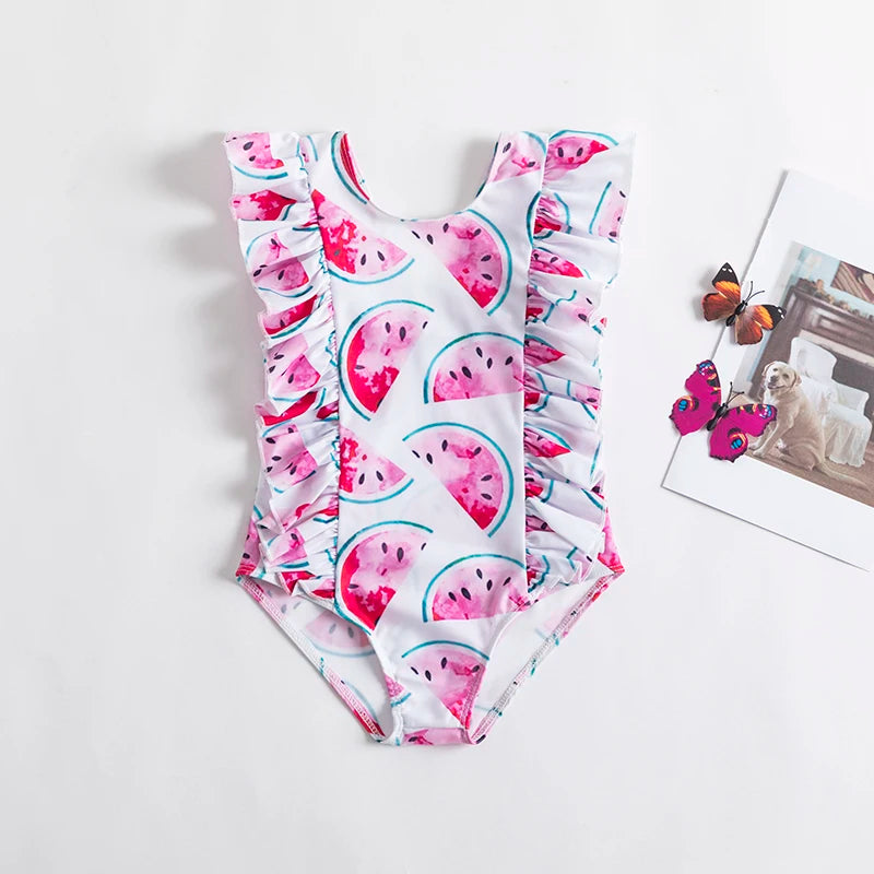 Chic Floral One-piece Swimsuit: Stylish Summer Splash for Little Trendsetters