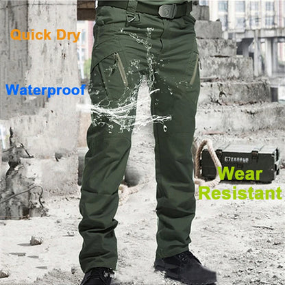 Men City Military Tactical Pants Combat Cargo Trousers Multi-pocket Waterproof Wear-resistant Casual Training Overalls Clothing