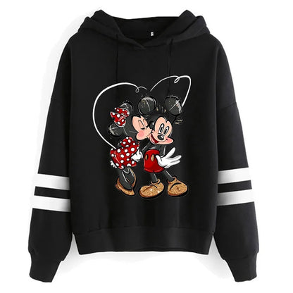 Grunge Harajuku Cartoon Anime Sweatshirt Disney Minnie Mouse Hoodie Clothes Girl Boy Mickey Hoody Top Hoodies Y2k 90s Kawaii