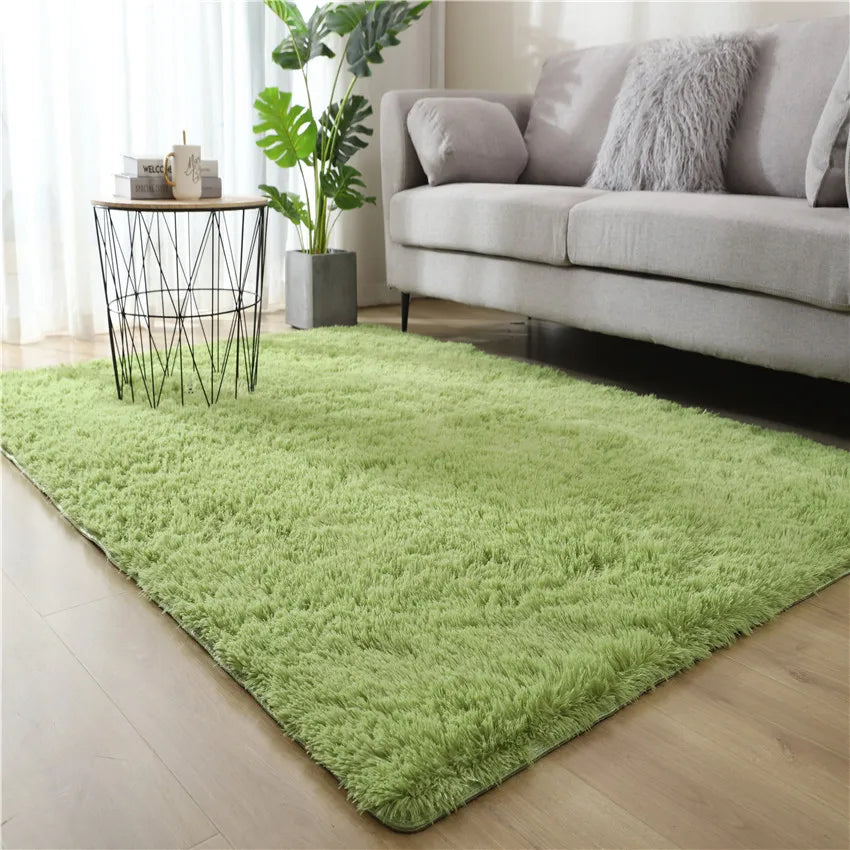 Carpets For Living Room Modern Sofas Grey Fluffy Carpet Bedroom Decoration Anti-slip Furry Large Rug Washable Floor Covering Mat