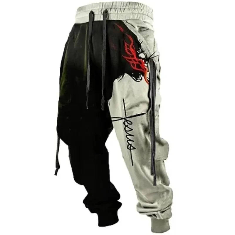 Men Sweatpants Jogger Masculina Drawstring Elastic Waist 3D Printed Graphic Comfort Breathable Sports Streetwear Designer