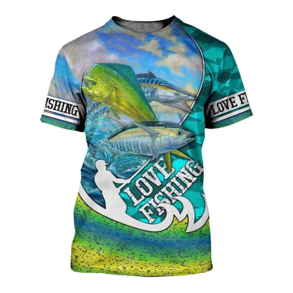 2023 New Men's T-Shirts Short Sleeve Tops Summer Clothing Fishing Graphic Shirts Men Dress Streetwear O-Neck Pullovers 5XL Tee - MAGNET MARKET