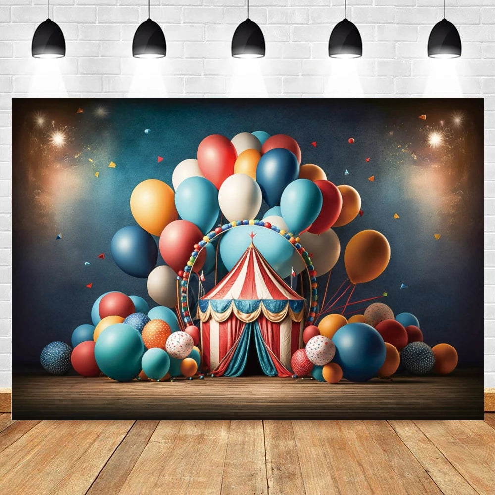 Newborn Baby 1st Birthday Party Photography Backdrop Balloons Boy and Girl Photographic Cakesmash Background Photo Studio Props