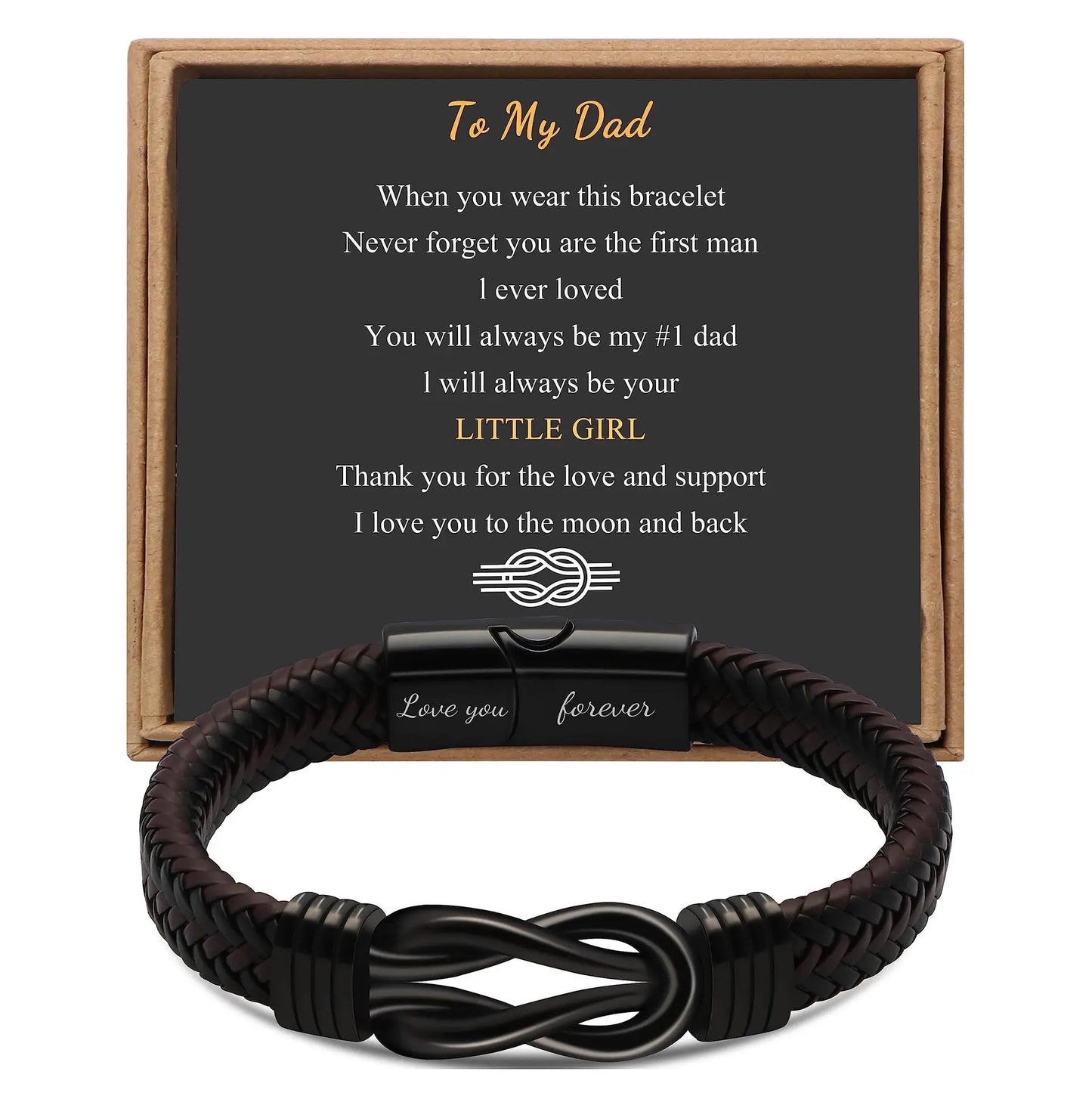 Braided Leather Bracelet To My Son To My Grandson To My Dad Braided Leather Bracelet for Men Xmas Gift Row Magnetic Closure 2024