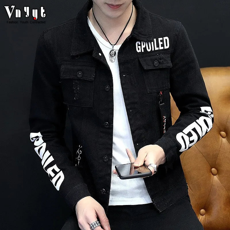 Spring And Autumn Jeans Coat Men's Korean-style Fashion Students Handsome Versatile Jacket MEN'S Wear Summer Men's Denim Jacket - MAGNET MARKET