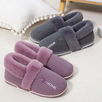 Women Men Couples Home Slippers New Fashion Warm Winter Furry Soft Short Plush Slipper Non Slip Bedroom Slides Indoor Shoes