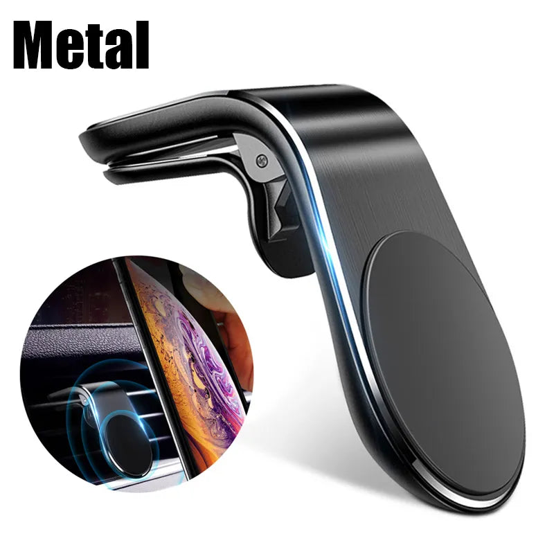 Magnetic L-Type Phone Holder in Car Smartphone Stand Clip for Mount Car Magnetic Phone Holder Suit to All Model Cellphone iphone