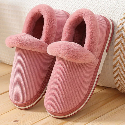 Women Men Couples Home Slippers New Fashion Warm Winter Furry Soft Short Plush Slipper Non Slip Bedroom Slides Indoor Shoes