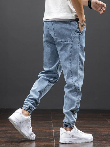 Spring Summer Black Blue Cargo Jeans Men Streetwear Denim Jogger Pants Men Baggy Harem Jean Trousers Plus Size 6XL 7XL 8XL - MAGNET MARKET