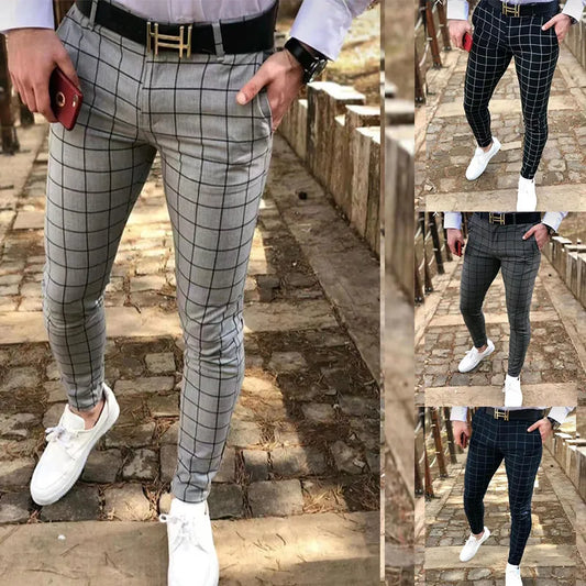 Men's Pants Korean Style Slim Casual Ankle Trousers Street Teenagers Spring Summer High-quality Business Casual Male Suit Pants