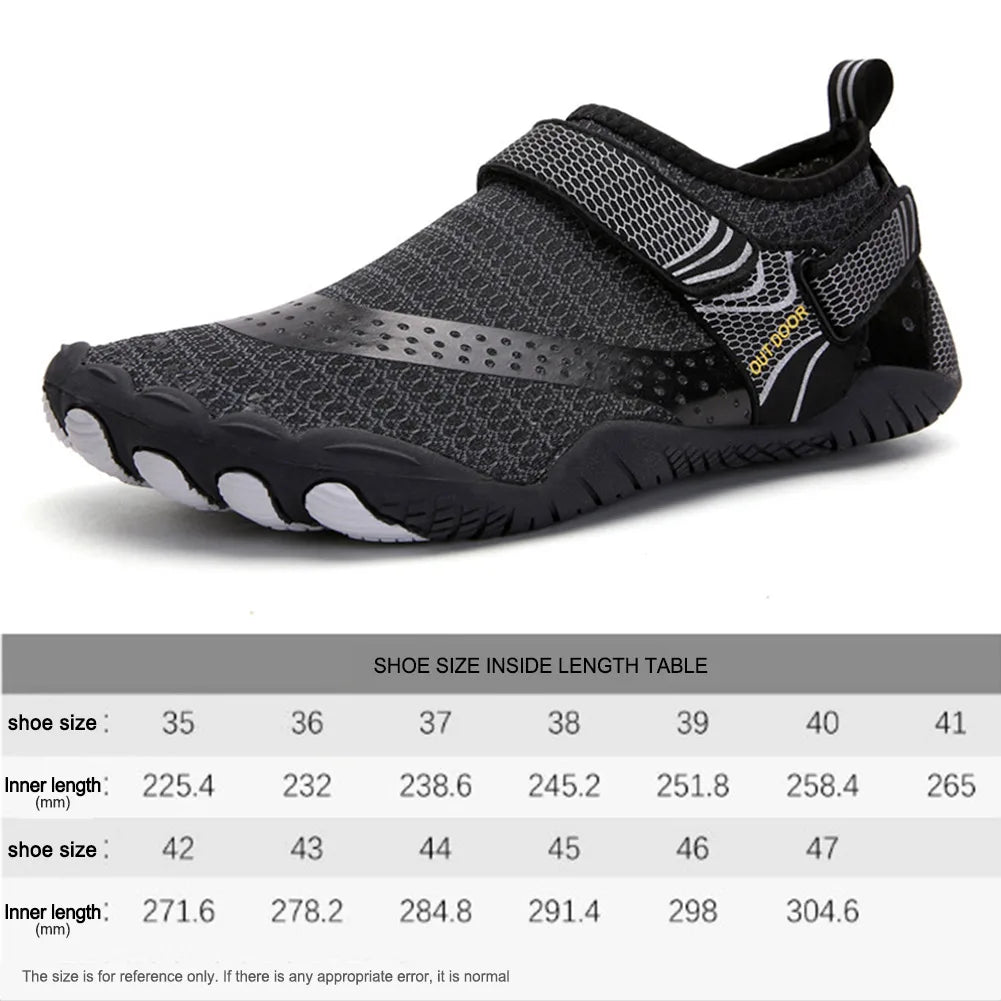 Unisex Swimming Water Shoes Men Barefoot Outdoor Beach Sandals Upstream Aqua Shoes Plus Size Nonslip River Sea Diving Sneakers