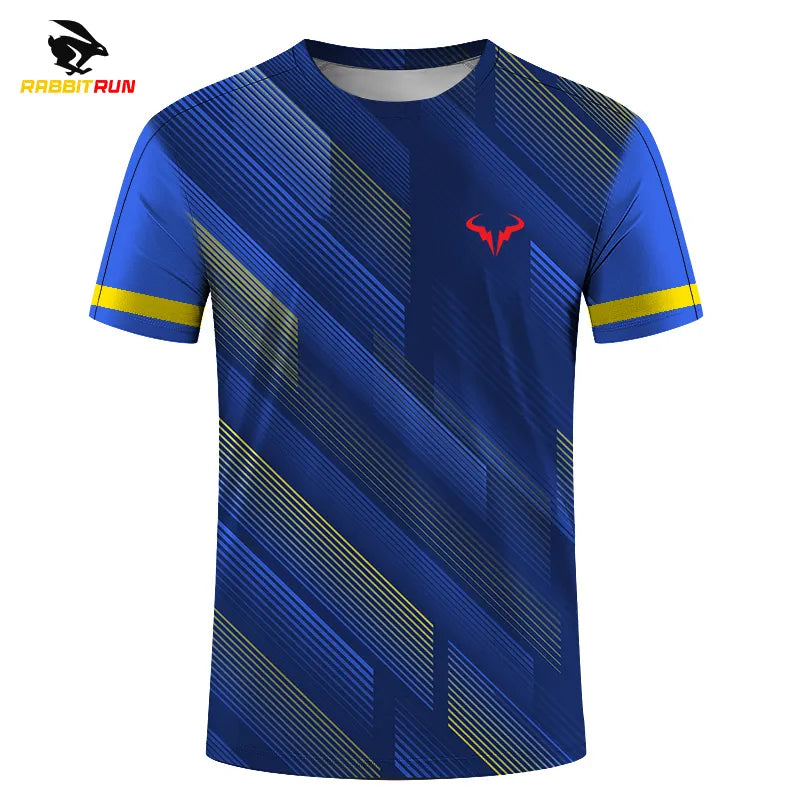 Badminton and Tennis Series 3D Printed Men's and Women's Outdoor Extreme Sports Short Sleeved Round Neck T-shirt with Fashionabl