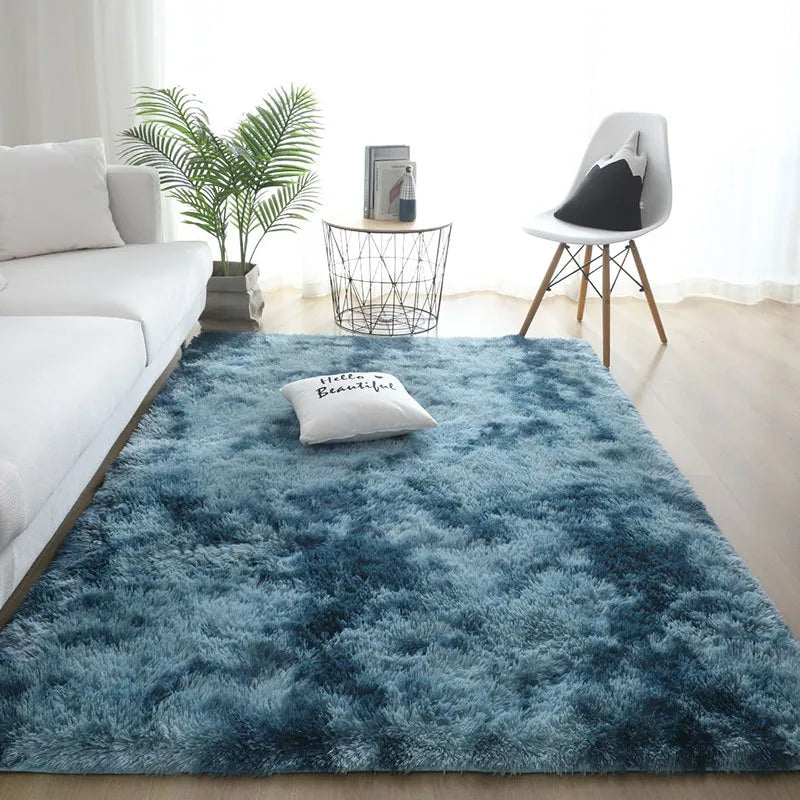 Plush Carpet Suitable For Living Room White Soft Fluffy Carpets Bedroom Bathroom Non-slip Thicken Floor Mat Teen Room Decoration