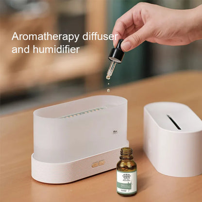 Create Serenity: Kinscoter Ultrasonic Aroma Diffuser - LED Flame Lamp, Essential Oil Humidifier - MAGNET MARKET