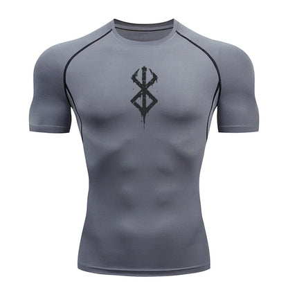 Men's Compression Tshirt Long Sleeve Anime Berserk Guts Sport Quick Dry TShirts Athletic Gym Tight Undershirts  Tops Tee Male