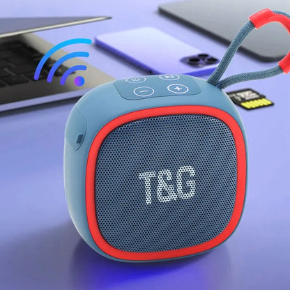 2023 T&G Mini Bluetooth Speaker Portable Speaker Wireless Connection Outdoor Sport Audio Stereo Support TF FM Card Car Audio