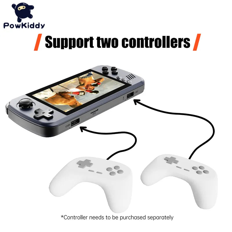 POWKIDDY X39 Handheld Game Console 4.5 Inch HD Screen Retro Video Game Players Cheap Children's Gifts Support Two-Player Games