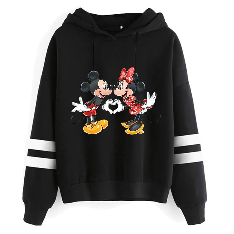 Grunge Harajuku Cartoon Anime Sweatshirt Disney Minnie Mouse Hoodie Clothes Girl Boy Mickey Hoody Top Hoodies Y2k 90s Kawaii