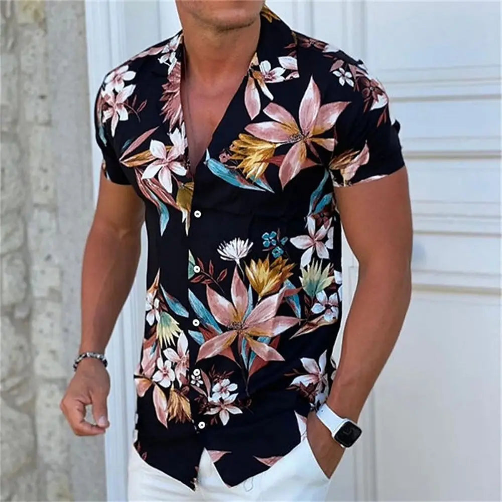 2023 Coconut Tree Shirts For Men 3d Printed Men's Hawaiian Shirt Beach 5xl Short Sleeve Fashion Tops Tee Shirt Man Blouse Camisa