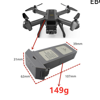 EBOYU 7.6V 3400mah Li-po Battery for D15 MJX B20 Bugs20 EIS Electronic Anti-Shake Brushless Dual GPS Quadcopter RC Drone Battery