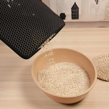 Pet Litter Box Mat Waterproof Non-slip Sand Litter Mat Double Layer Toilet Clean Pad For Cats House Clean Accessories Cat Pad