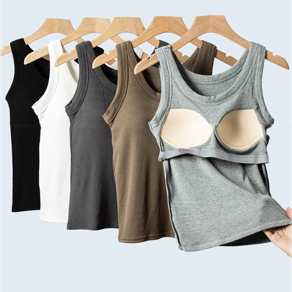 Modal Ribbed Camisole with Padded Bust: Your Ultimate Summer Layering Essential - MAGNET MARKET