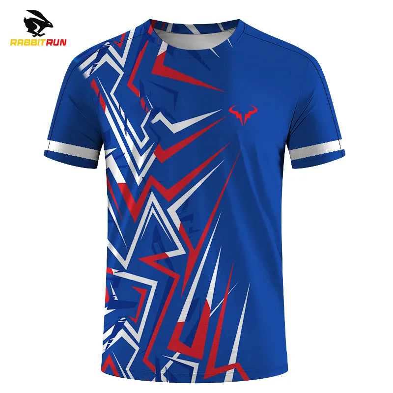 Badminton and Tennis Series 3D Printed Men's and Women's Outdoor Extreme Sports Short Sleeved Round Neck T-shirt with Fashionabl