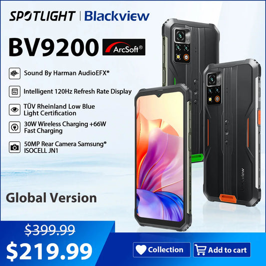 [World Premiere] Blackview BV9200 Rugged Smartphone, Cellphone, Android 12 Mobile Phone, 8GB 256GB, 66W Fast Charge, G96,120HZ