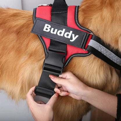 Secure Outdoor Adventures: Customizable Reflective Dog Harness - MAGNET MARKET