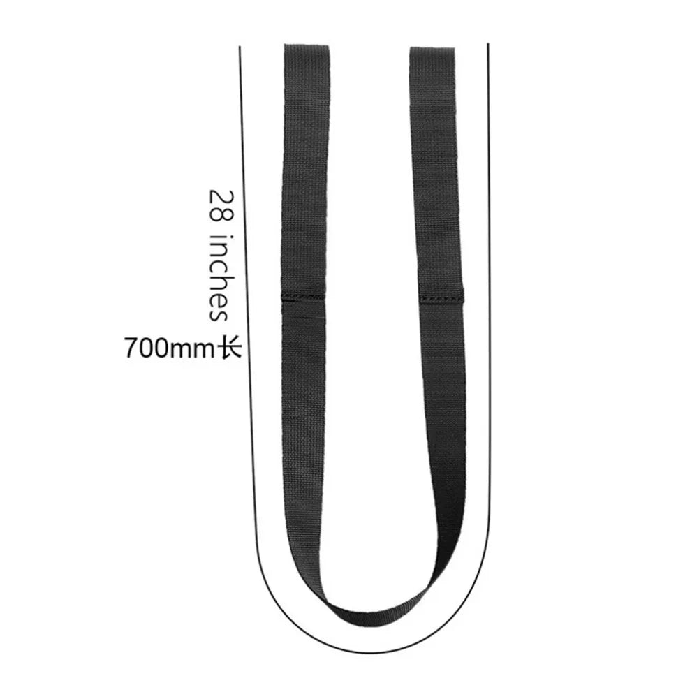 Nylon Ski Boots Carrier Belt Hands-Free Shoulder Carry Or Hold In Hand 2.5*70cm Polyester Black Winter Sports Accessories