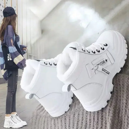 Winter Ladies Shoes 2021 Lace Up Women Sneakers Snow Ankle Boots Waterproof Warm Platform Botas Woman Footwear Botas De Mujer