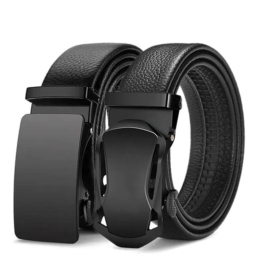 Men Leather Belt Metal Car Automatic Buckle High Quality Men's Leather Belt Business Work Belt