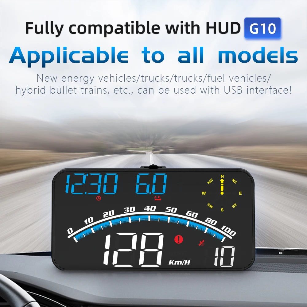 Hud Head Up Display Car Auto GPS Speedometer Vehicle Speed Display Voltage Multifunction Projector Car Electronics Accessories