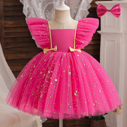 Enchanting Sequin Ruffled Dress: Elegant Attire for Your Little Princess