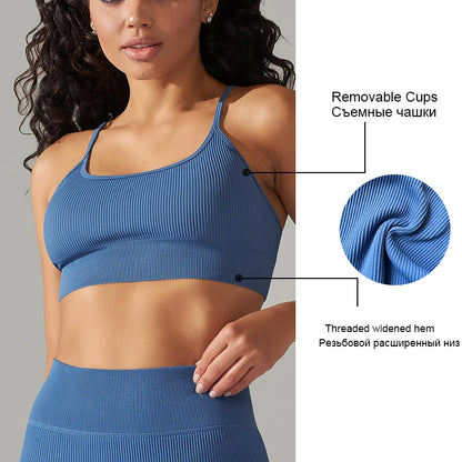 Seamless Yoga Set Gym Suits With Shorts Crop Top Sport Bra Women's Shorts 2 Pieces Set Running Workout Outfit Fitness Clothing