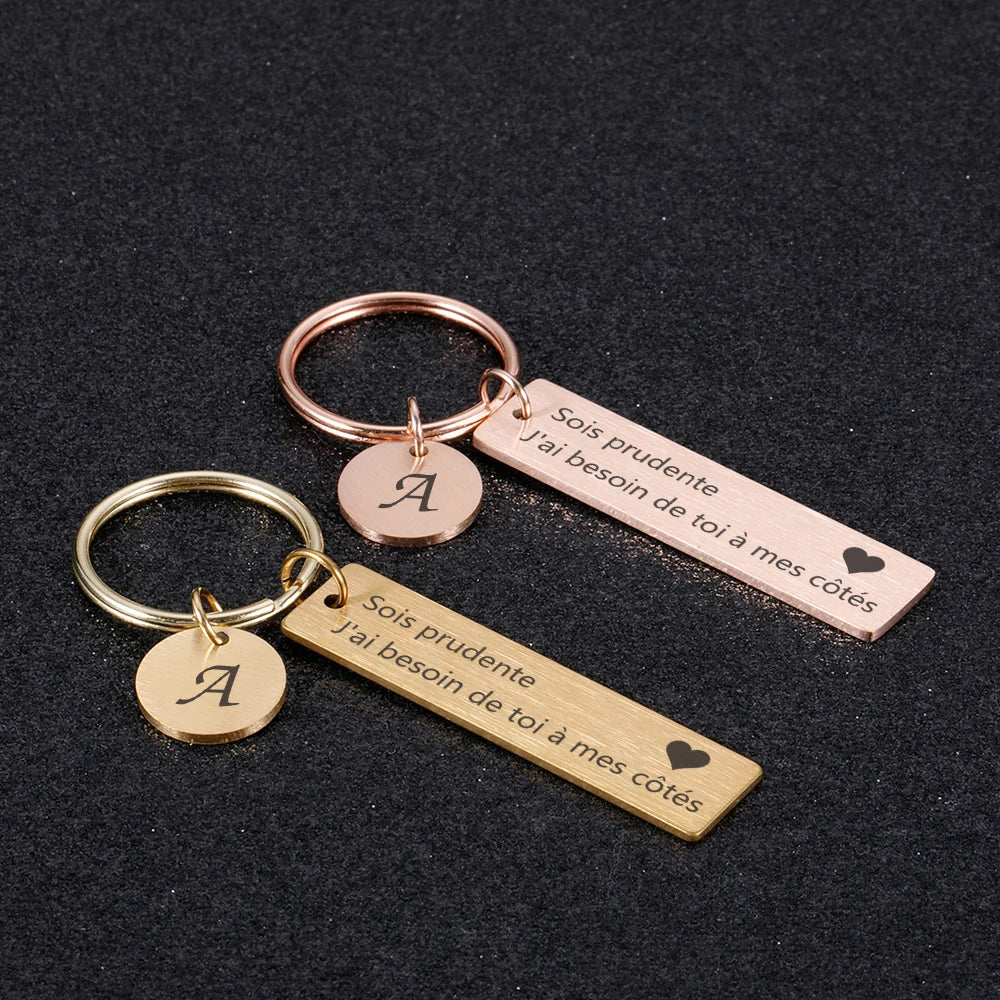 Couple Keychain Personalized Sois Prudente Special Keychains Customized Products Valentines Day Anniversary Gifts for Boyfriend