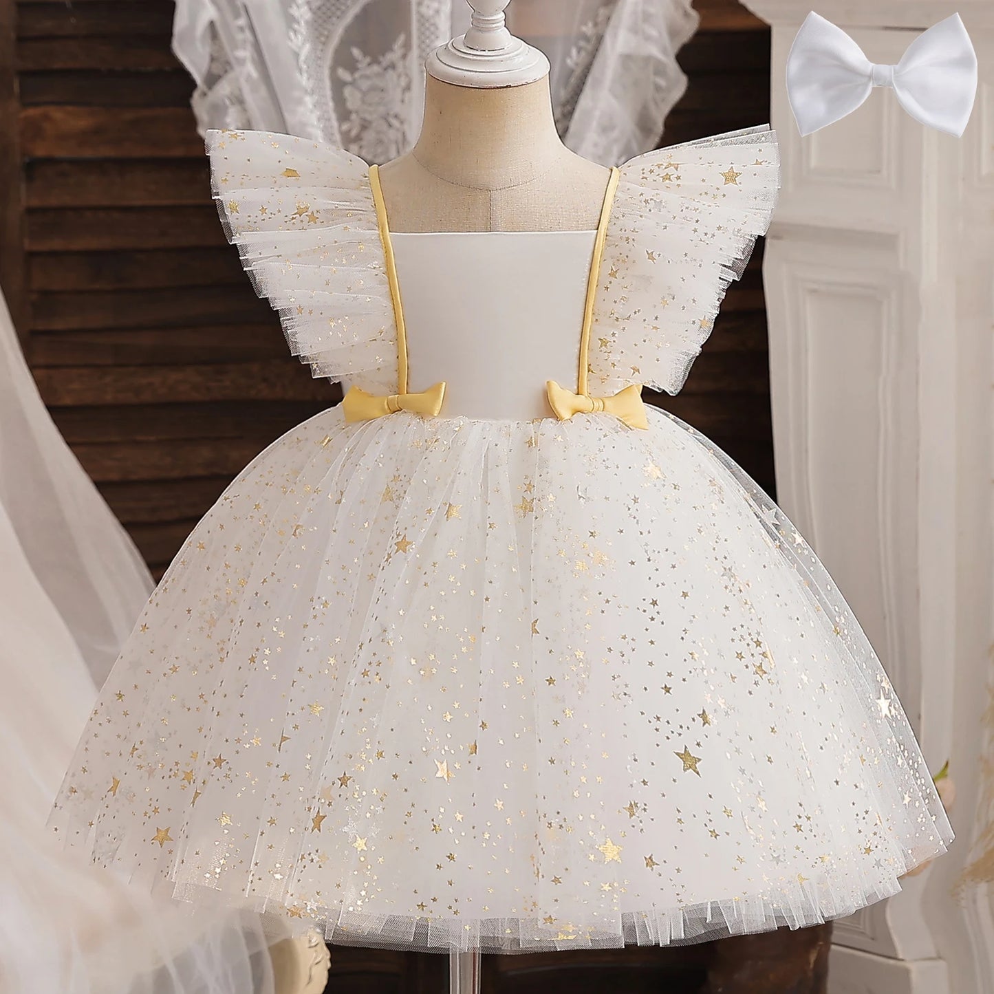 Enchanting Sequin Ruffled Dress: Elegant Attire for Your Little Princess