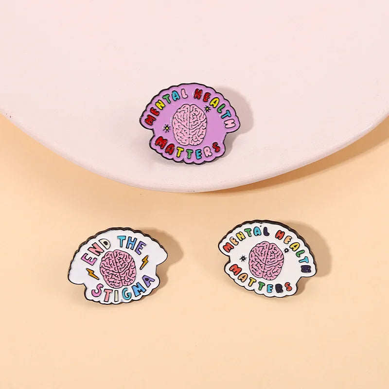 Creative Body Organ Enamel Brooch Heart Brain Flower Lung Kidney Whale Letter Alloy Pins Badge Fashion Jewelry Gift For Friends