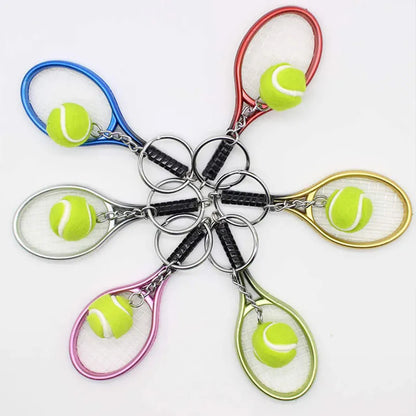 30Pcs Tennis Table Tennis Ping Pong Racquet Bat Sports Keychain Novelty Gifts