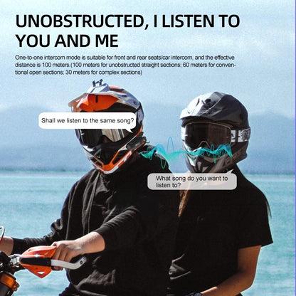 Moto Helmet Intercom Headset Bluetooth 5.0 Motorcycle Earphones Wireless 1000M Interphone Speaker Headphone Handsfree Call