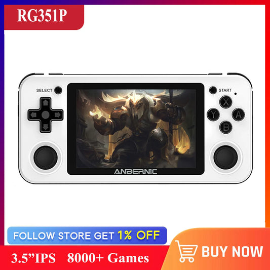 ANBERNIC RG351P Retro Video Game Console Aluminum Alloy Shell RK3326 IPS Screen 8000+ Game Portable Console Handheld Game Player