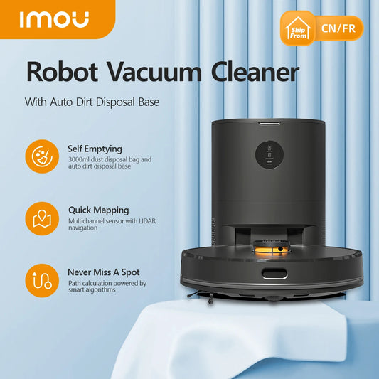 IMOU Robotic Self-empty Vacuum Cleaner Robot Sweeper Aspirador Friegasuelos Home Appliance Fast Shipping